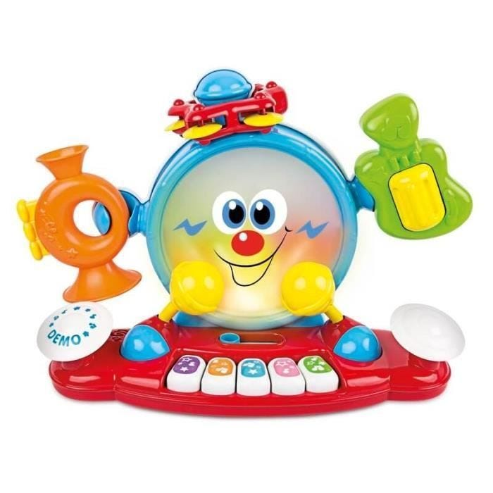 Jouet musical bébé - WINFUN - Mon orchestre 6 en 1 - Effets lumineux - 5 touches - Mixte