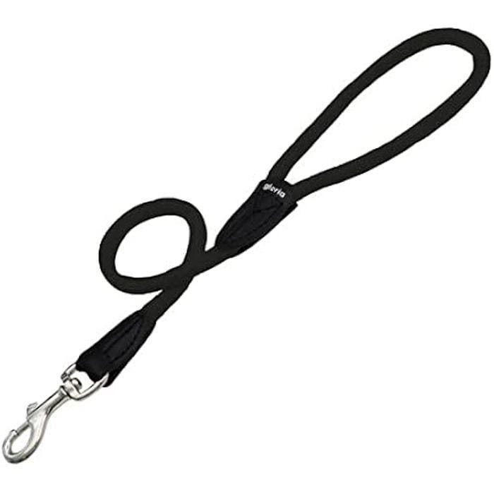 Ceinture de chien - GLORIA - Ronde en Nylon - 60 cm - Couleur Noir - Durable