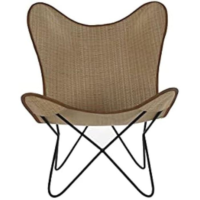 Chaise - DKD HOME DECOR - Multicolore - Métal et rotin - 1 place - Design contemporain