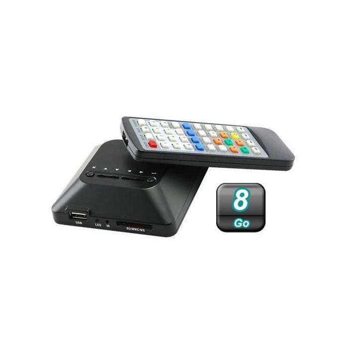 Passerelle Multimédia Full HD 1080P 8 Go HDMI USB Lecteur Carte SD HDd Externe Plastique YONIS