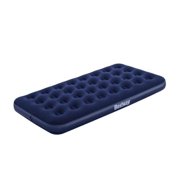 Matelas gonflable - BESTWAY - Unique Bleu - 1 place - Vinyle - Confortable pour camping