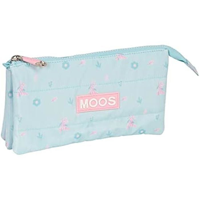 Trousse à crayons triple Safta Moos 'garden' - Multicolor - Enfant - Synthétique - Mixte