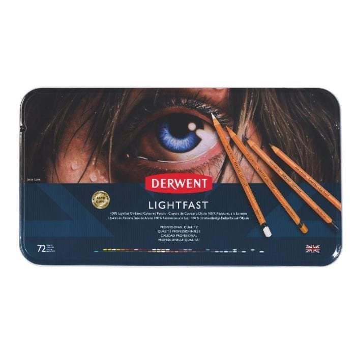 Derwent, boite de 72 crayons de couleurs LightFast, Qualité Professionnelle, 2302722