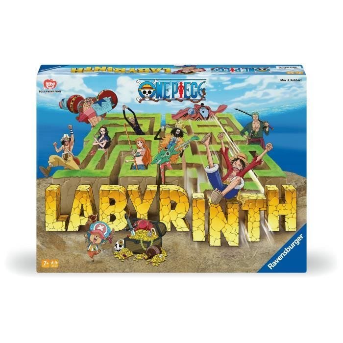 Ravensburger–Jeu de société classique–Labyrinthe One Piece–Jeu de plateau-Jeu de réflexion-Enfant et Famille–Dès 7 ans–Mixte–22887