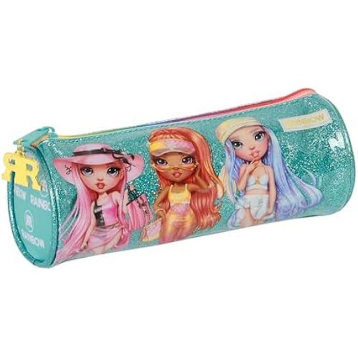 Trousse Ronde Scolaire - SAFTA - Rainbow High Paradise - Multicolore - Enfant 5-14 Ans - Synthétique