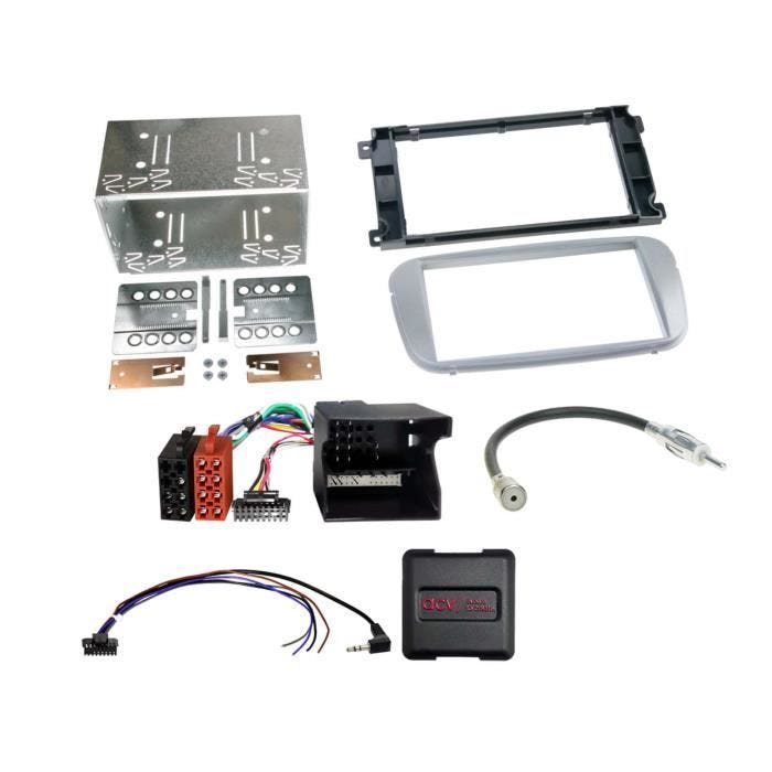 Kit 2-DIN Ford différents véhicules argent SWC/analogique/antenne