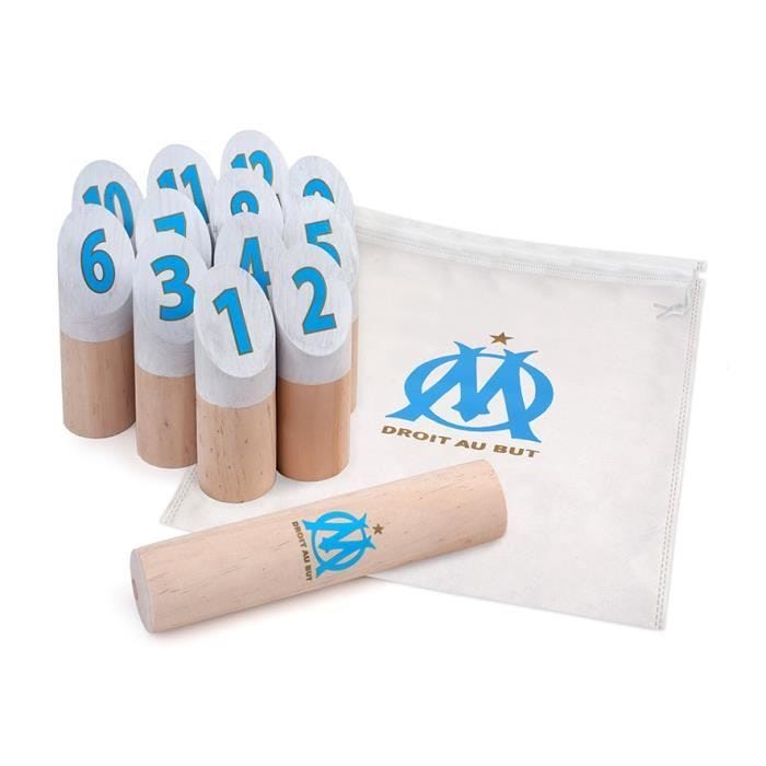 Jeu de quilles - OM - Finlandais - 12 quilles - Housse de transport - Mixte