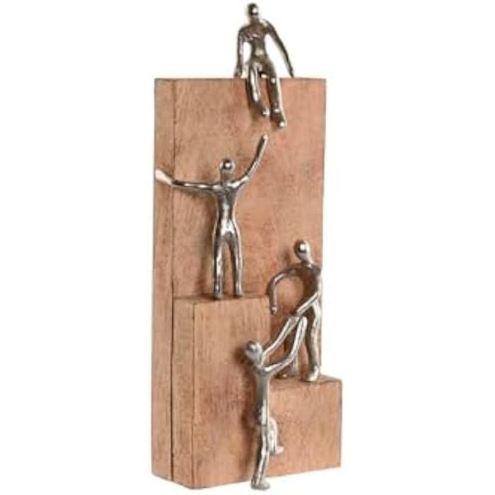 Figurine décorative - HOME ESPRIT - Marron argenté - 15 x 10 x 39 cm - Multicolore - Intérieur