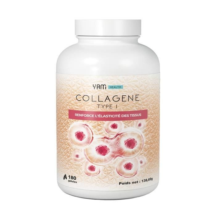 Collagène Yam Nutrition - Collagène Type I - 180 Gélules