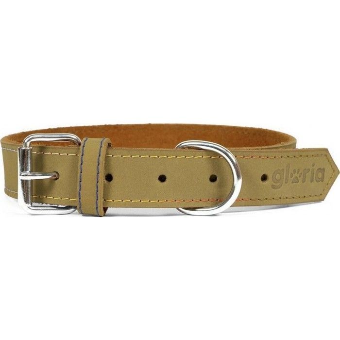 Collier - GLORIA - Nubuck - Vert - Ajustable - Anneau en D