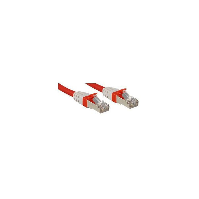 LINDY Câble réseau patch cat.6A S/FTP PIMF Premium - Cuivre - 10 Gbit - 500Mhz - LSOH - 7,5m - Rouge