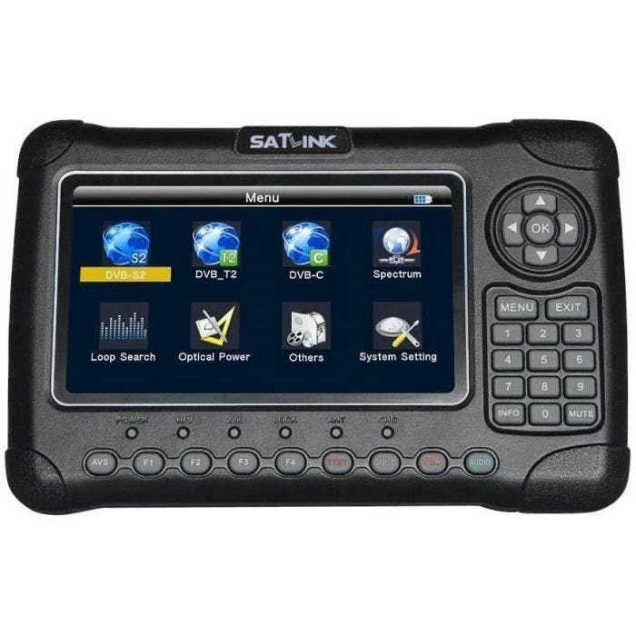 Mesureur de champ DVB-S2/DVB-T2 H265/DVB-C - SATLINK WS 6980 HD COMBO - SPECTRE CONSTELLATION OPTIQUE, NOTICE ET MENU EN FRANCAIS