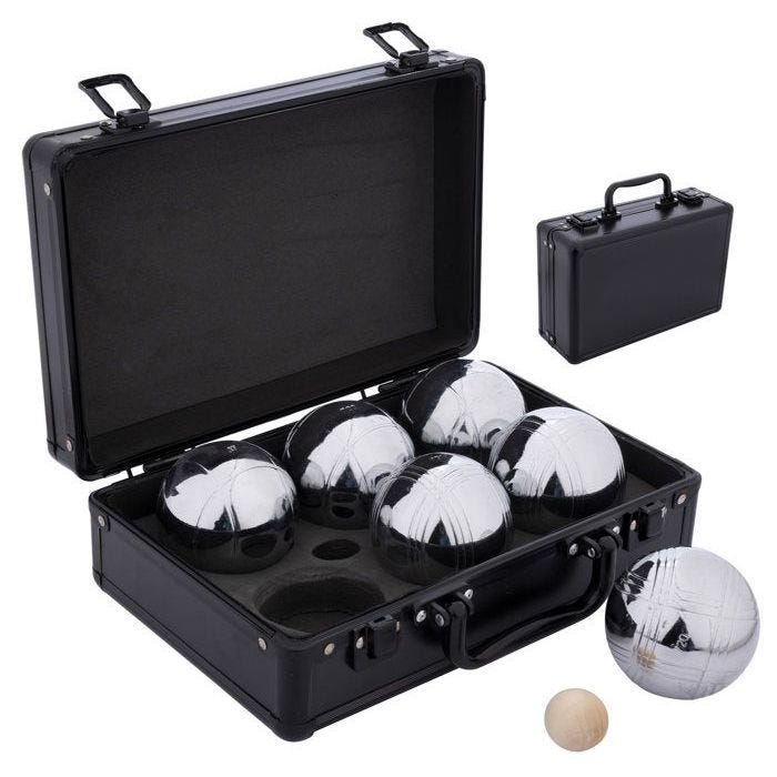 Mallette en métal de 6 boules de pétanque