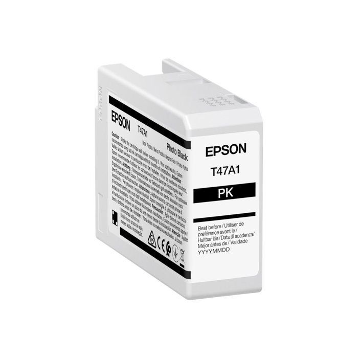 Cartouche d'encre noire EPSON Singlepack Photo Black T47A1 UltraChrome Pro 10 - 50ml