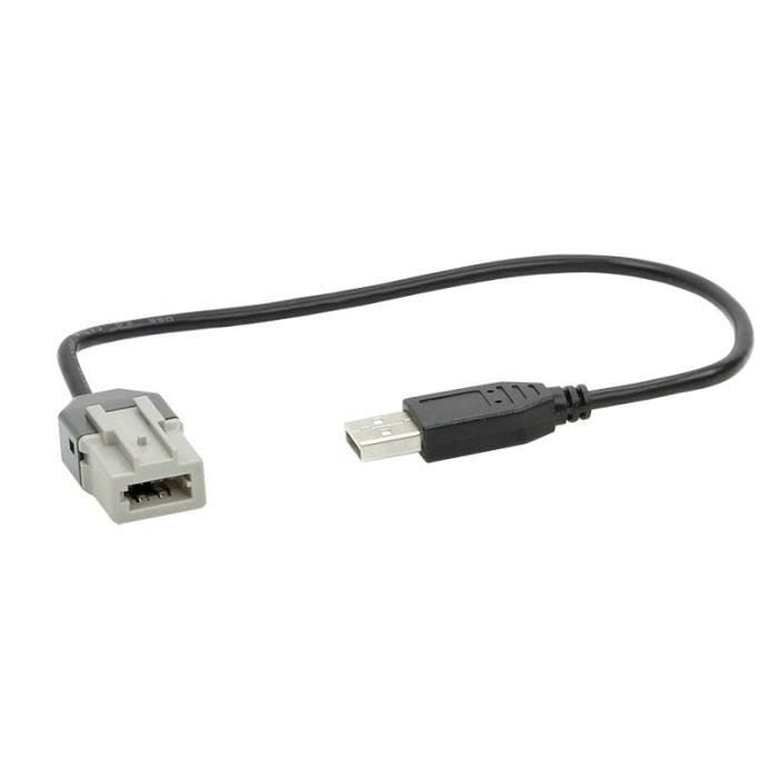 Remplacement USB / AUX - ACV - Universel - Voiture - Noir - Compatible Peugeot