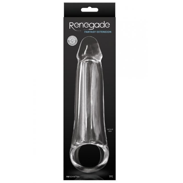 Extension de Pénis Transparente Renegade - 19 cm - mixte / adulte