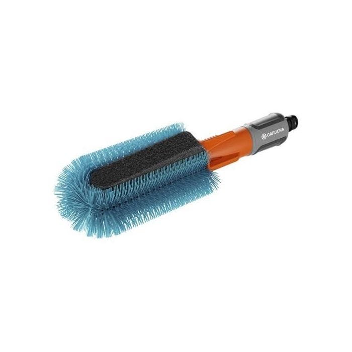 Brosse pour vélo - GARDENA - Cleansystem - Nettoyage facile et efficace - Poils robustes et éponge douce