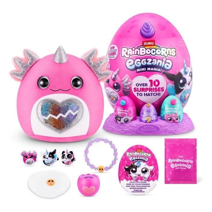 Peluches surprises - ZURU - Eggzania Mini Surprise S1 - 10 surprises - 6 modèles - Moelleuse