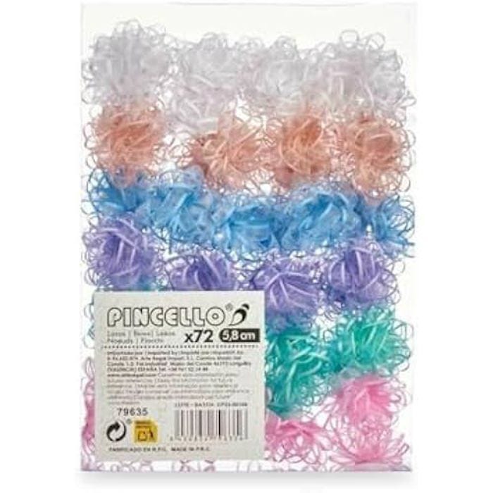 Pincello - Nœuds Multicolores PVC - 5,8 cm - 12 unités - Produits ménagers - Qualité au meilleur prix