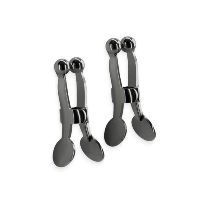 Pinces à tétons - Bound - Noir - Métal sans nickel - Jeux BDSM - Taille unique