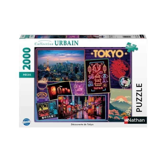 Puzzle 2000 pièces Découverte de Tokyo, Nathan, 12001091, A partir de 14 ans