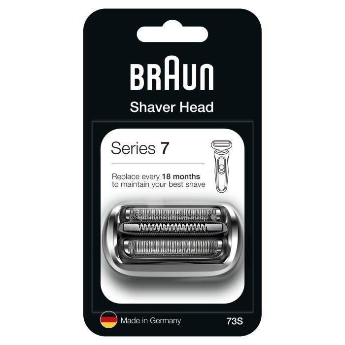 Tête de Rechange - BRAUN - 73S - Pour rasoir électrique Series 7 - Argenté