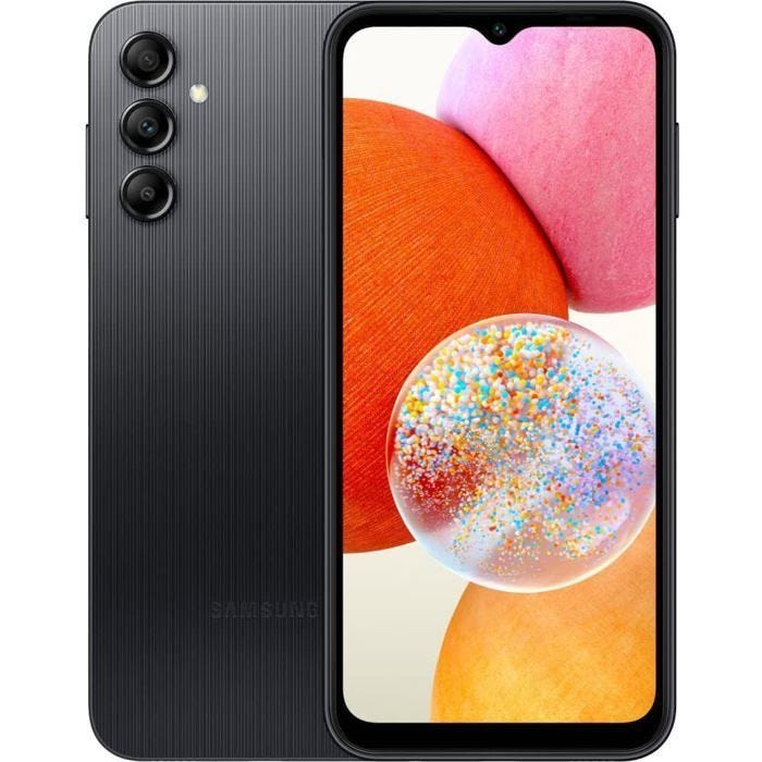 Galaxy A14 128 Go, téléphone portable Black Mist, double SIM, Android 13 Écran : 16,76 cm (6,6 pouces)
