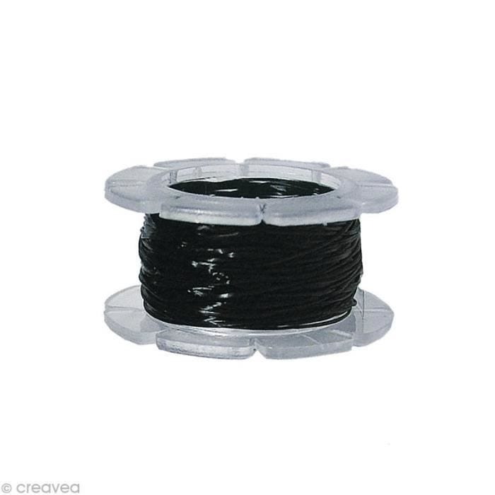 Fil élastique noir Magic stretch 0,5 mm x 5 m