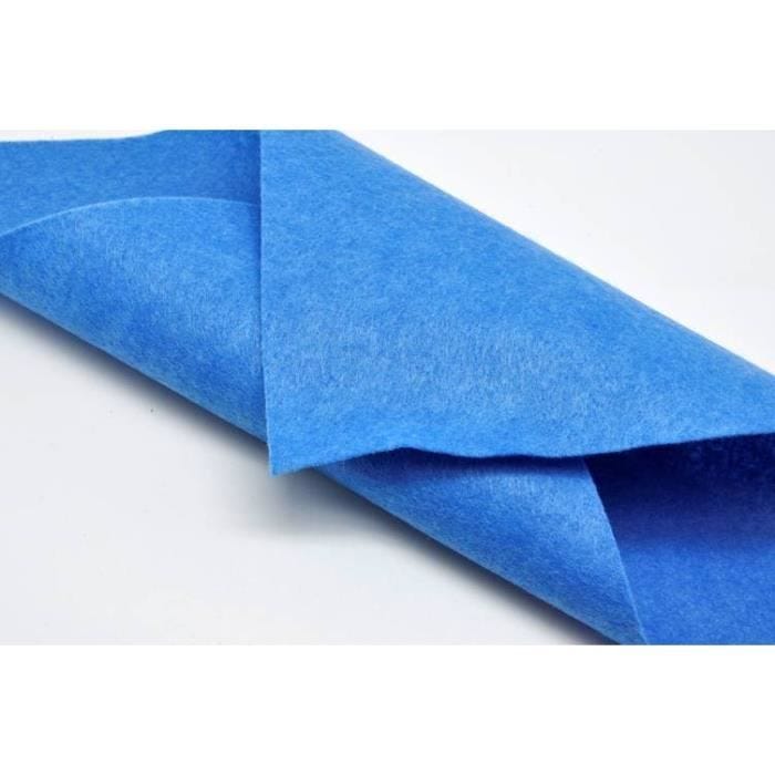 Feutrine Polyester Rouleau 45 cm x 10 m - MEGACREA DIY - Bleu azur