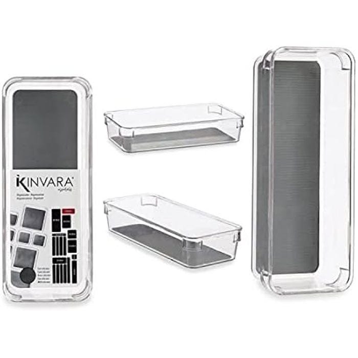 Organiseur de tiroirs - BIGBUY HOME - S3609350 - Gris - Plastique - 23x9,3x4,5 cm