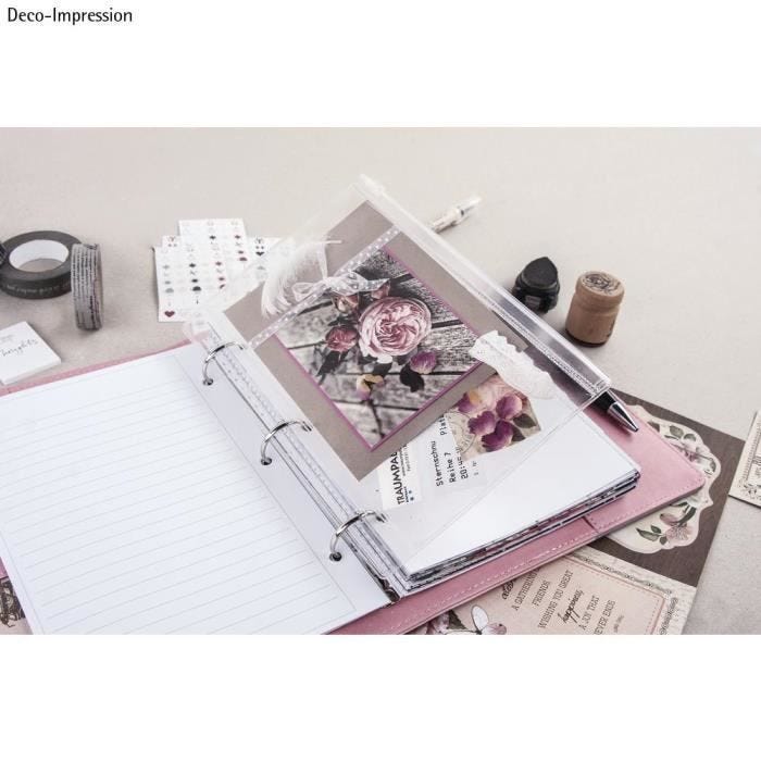 Housse en plastique - sct.-LS - A5 - 2 pièces - Blanc - Agenda personnel