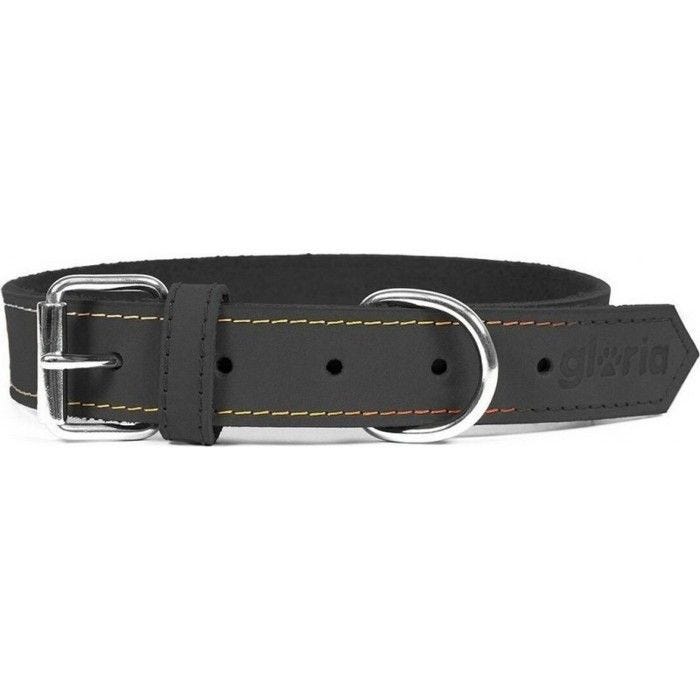 Collier - GLORIA - Nubuck - Noir - Ajustable - Anneau en D