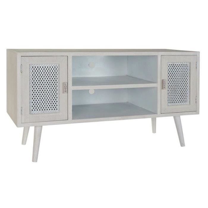 Meubles de télévision Thyann Blanc Bois MDF (110 x 61 x 41 cm)