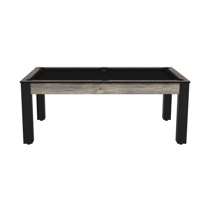 Billard convertible table 8 personnes Arizona - plateau & accessoires non fournis industriel , noir (plateau) , noir grainé (pieds)
