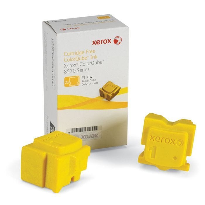 XEROX - Pack de 2 Cartouches d'encre - Compatible avec 8570/8580 ColorQube - Capacité standard 2 x 2 200 pages - Jaune