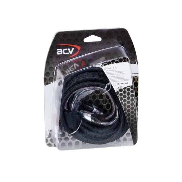 Câble audio - ACV - Ovation - 3m - Noir - Universel - Voiture