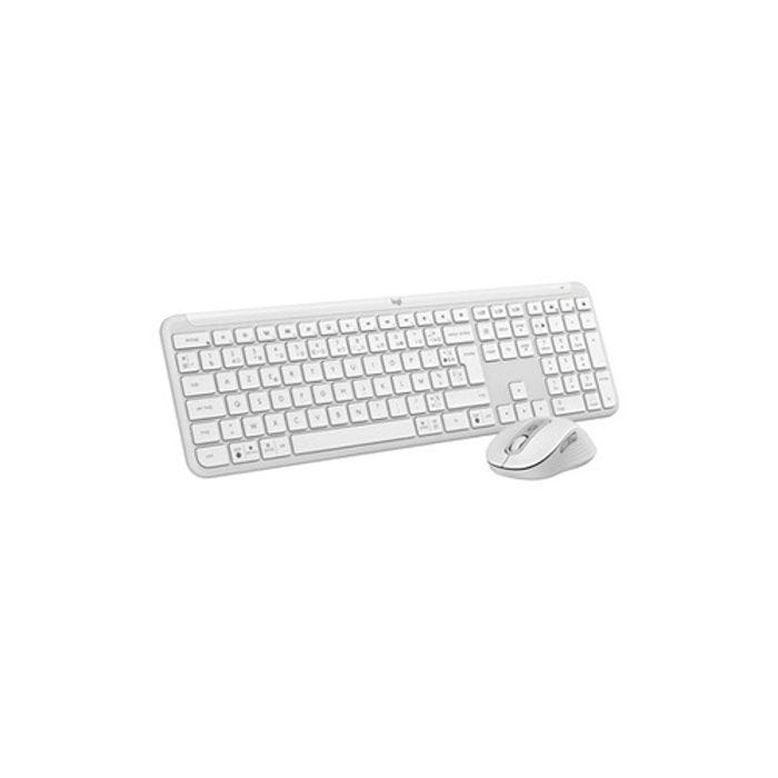 Ensemble clavier et souris sans fil - Logitech - MK950 Signature Slim - Azerty - Bluetooth - Blanc cassé