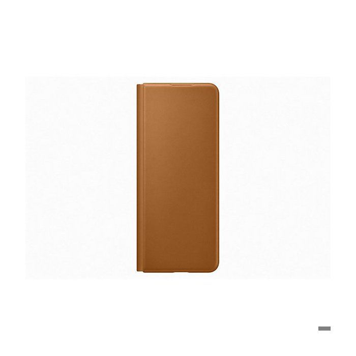 Etui en cuir - SAMSUNG - Z Fold3 - Marron clair - Rabat - Semi-rigide
