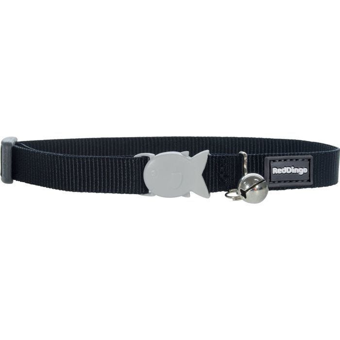 Collier - Red Dingo - 12Mm 20-32 - Noir - Boucle de sécurité - Anti-étranglement