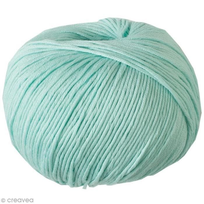 Fil à crocheter - DMC - Natura Yummy Colors - 50 gr - 100% coton - Couleur Aqua