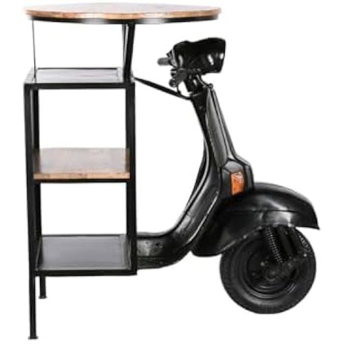 Table d'appoint - HOME ESPRIT - Marron Noir - Bois de manguier - 111 x 116 x 77 cm - Design contemporain