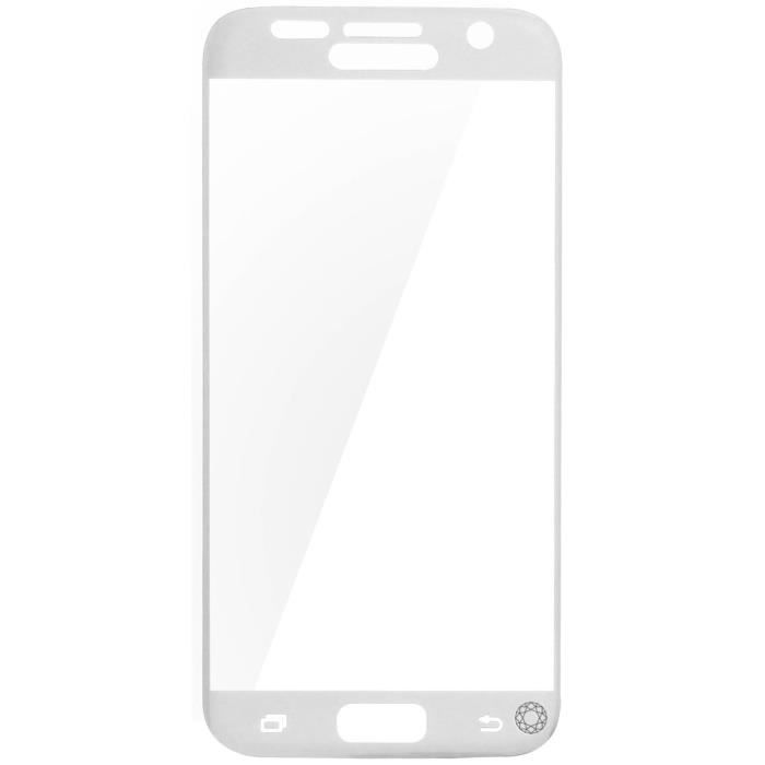 Film Verre trempé Garantie à vie pour Samsung Galaxy S7 - Bords Blanc Force Glass