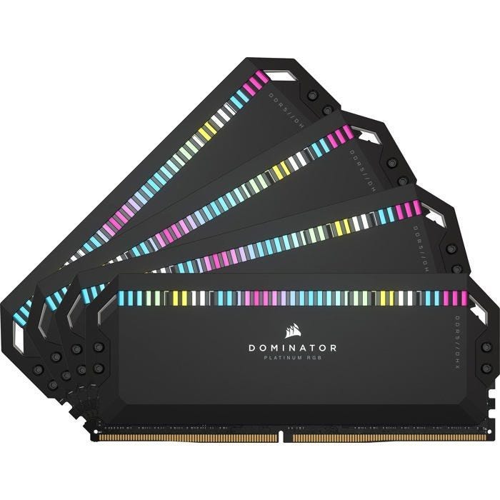 Corsair Dominator Platinum DDR5 RGB 64 Go (4 x 16 Go) 6400 MHz CL32 - Kit Quad Channel 4 barrettes de RAM DDR5 PC5-51200 - CMT64GX5M