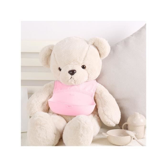 Bavoir Pliable Easy Rose - Marque - Modèle - Résistant à l'eau - Pliable - Taille réduite et compacte