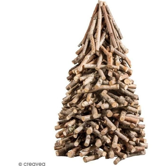Sapin de Noël - Nature - 25 x 40 cm - Bois naturel - Intérieur - Scandinave-Nature