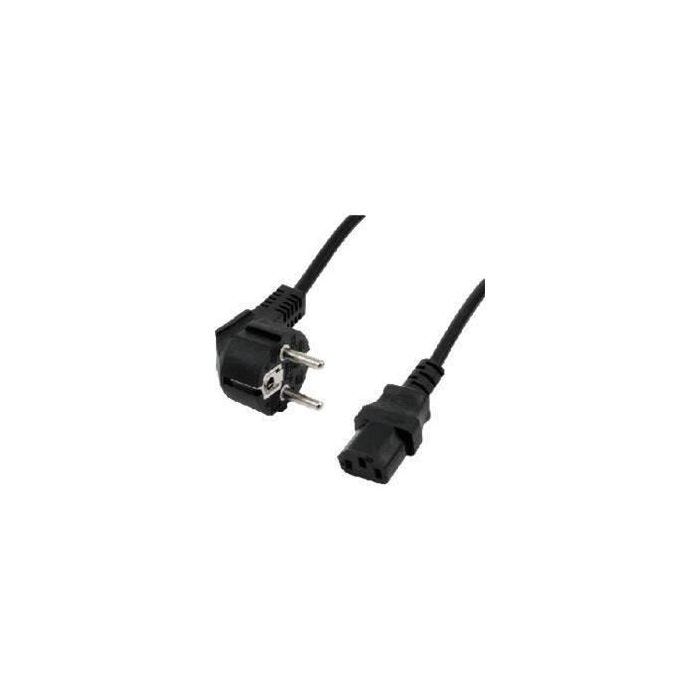 Câble d'alimentation - MCL - IEC C13 - 2 Pôles + Terre - 10 m - Noir