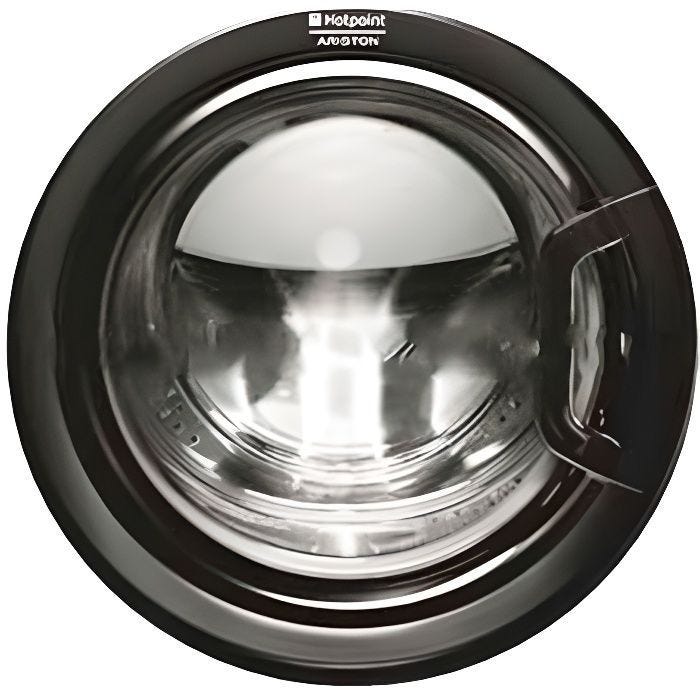 ARISTON. Hublot Complet Hotpoint Noir Futura Pour LAVE LINGE Ref C00288783