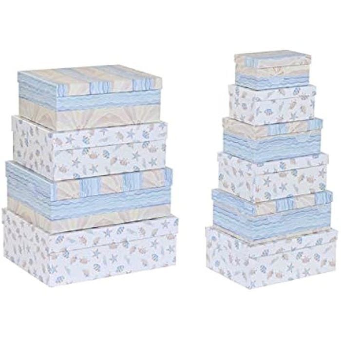 Set de boîtes de rangement empilables - DKD HOME DECOR - Multicolore - Plastique - 43,5 x 33,5 x 15,5 cm