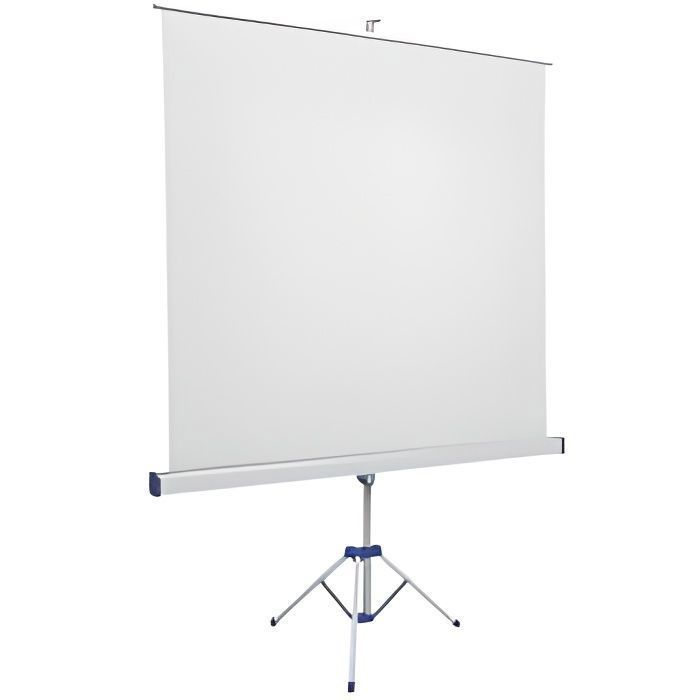 Ecran de projection sur pied Oray 200 x 200 cm - Oray - Surface blanc mat dos blanc - Classée non feu