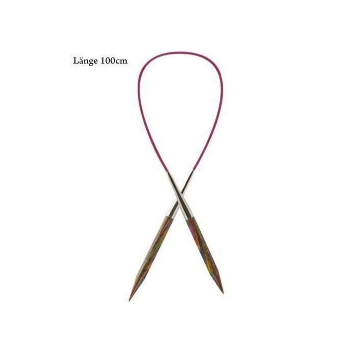 Aiguilles Circulaires Fixes - KnitPro - KP20365 - Bois Multicolore - 100 cm - 3 mm